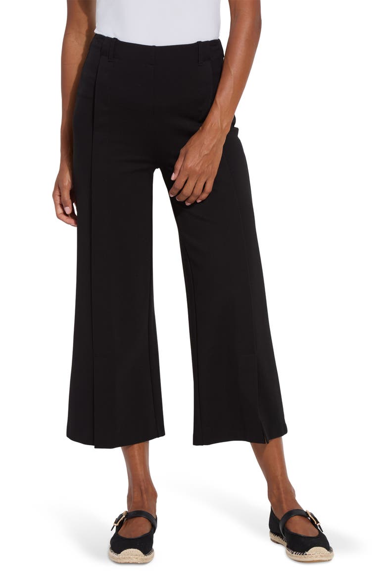 Kori Pleat Crop Pants, Main, color, BLACK