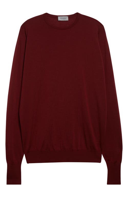 John Smedley Marcus Virgin Wool Crewneck Sweater In Red