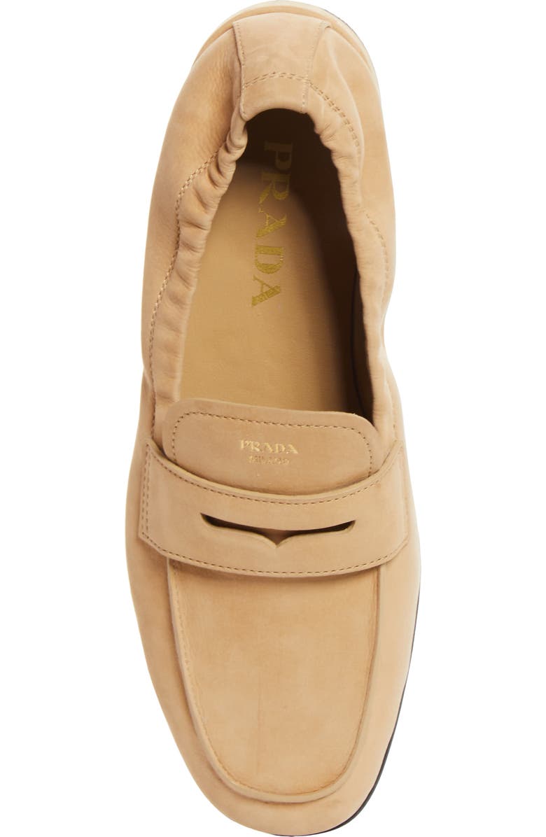 Prada Shuffle Penny Loafer, Alternate, color, Deserto
