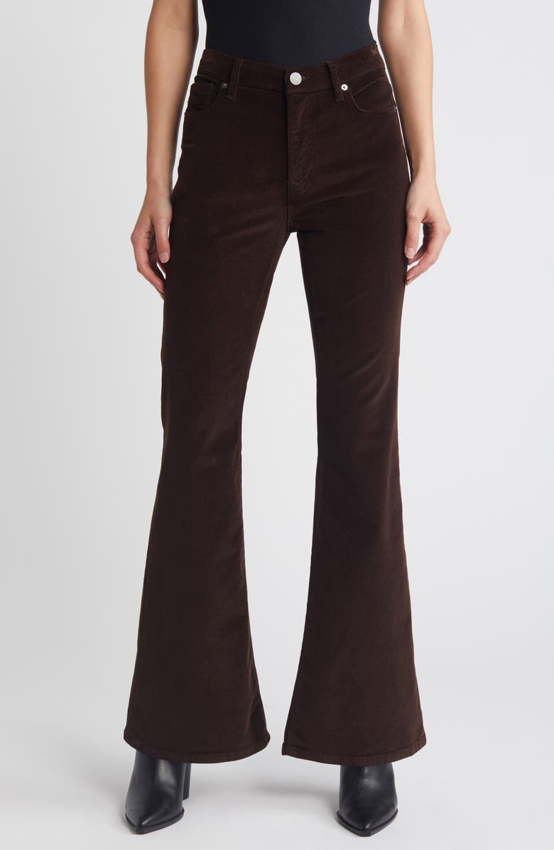 FRAME Le Easy Flare Corduroy Flare Jeans, Main, color, Espresso