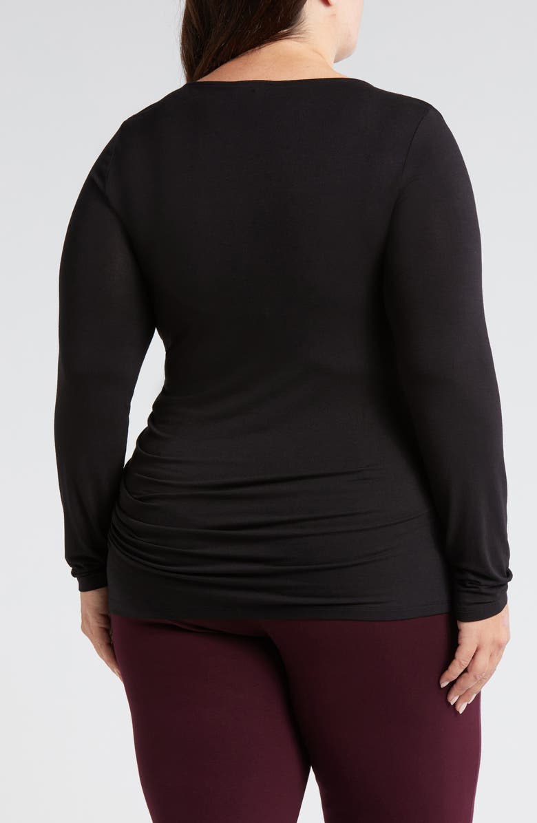 Universal Standard Louise Boatneck Long Sleeve Stretch Jersey Top, Alternate, color, 