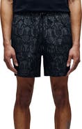 Psycho Bunny Reeves Bunny Print Swim Trunks