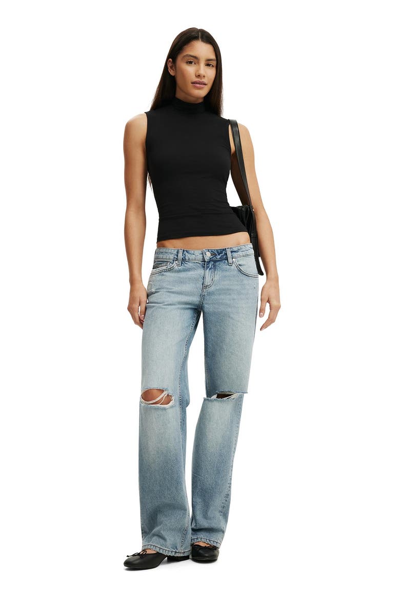 Women's Mock Neck Tank, Alternate, color, Black