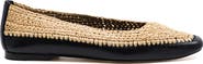 Andrea Gomez Dakota Raffia Leather Flat