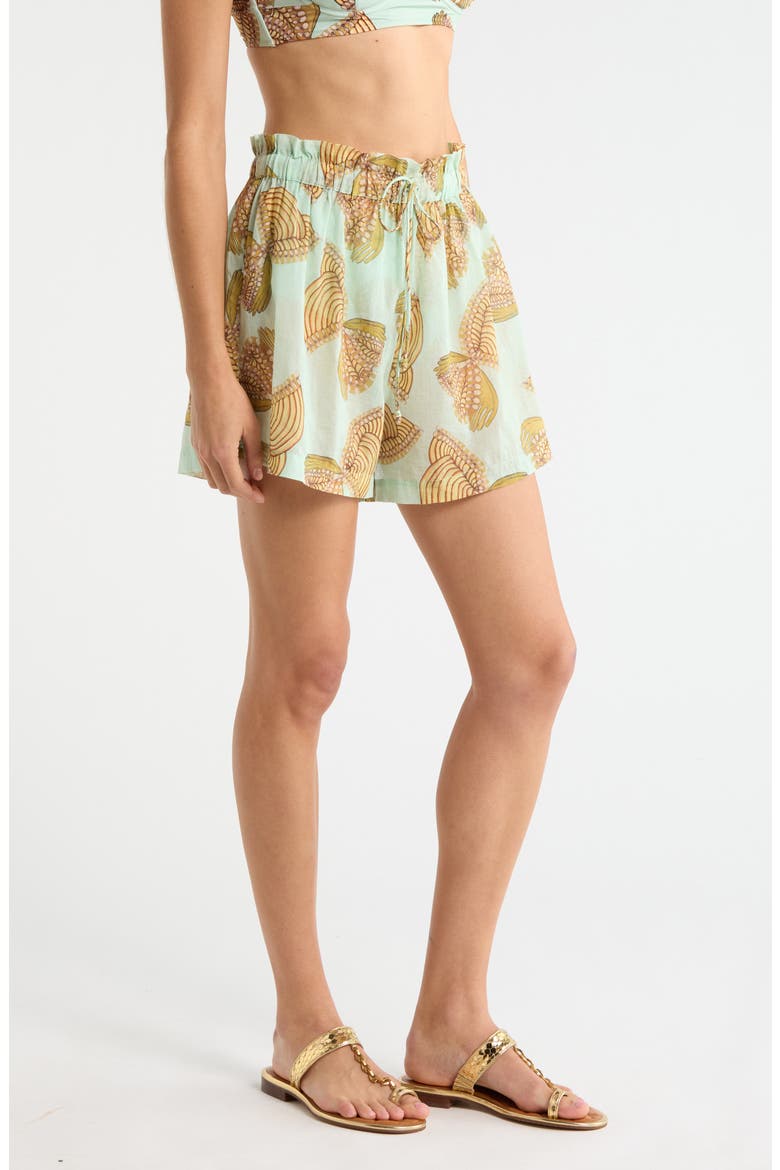 Bijous Cover-Up Shorts, Alternate, color, WATER BLOSSOMS