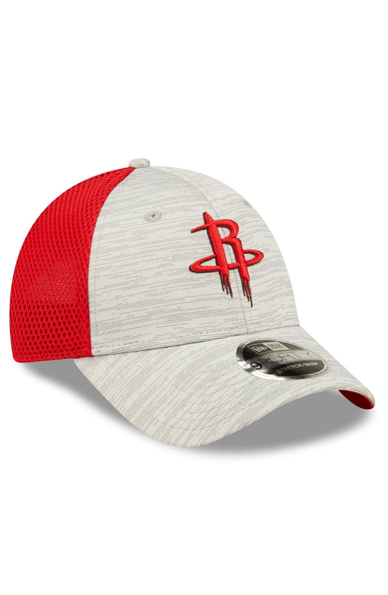 New Era Men's New Era Gray/Red Houston Rockets Active 9FORTY Snapback Hat, Alternate, color, 