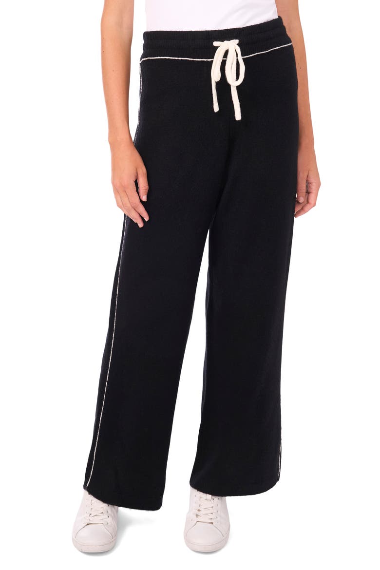 Knit Drawstring Pants, Main, color, RICH BLACK