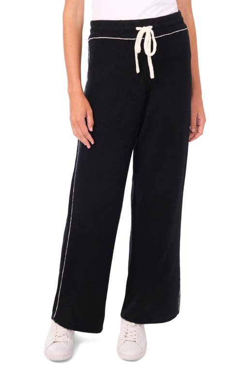 Vince Camuto Knit Drawstring Pants In Black