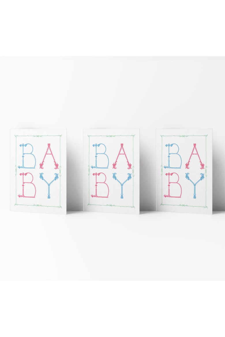 New Baby Greeting Card Pack (3ct) "BABY", Main, color, Multi-Pack