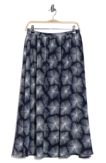 Nordstrom Rack Pull-on Midi Skirt In Blue
