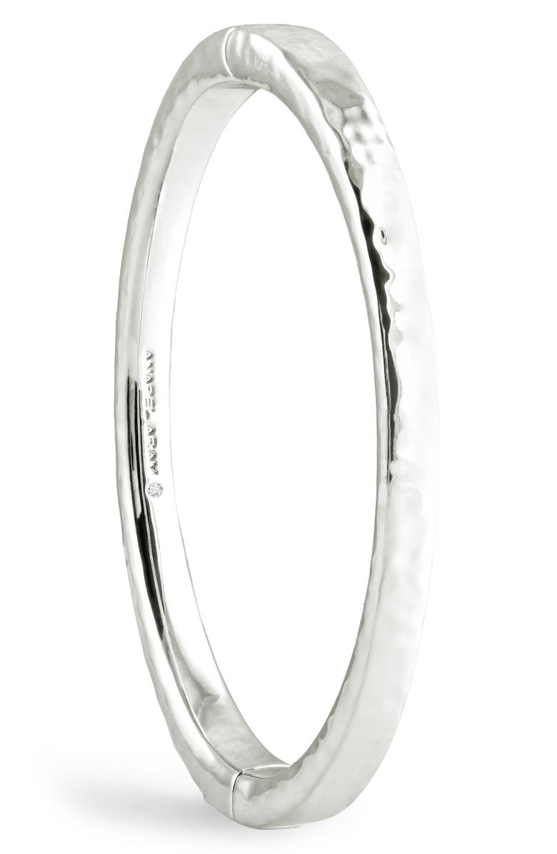 Anabel Aram Jewelry Farrier Medium Hinged Bangle, Alternate, color, Silver