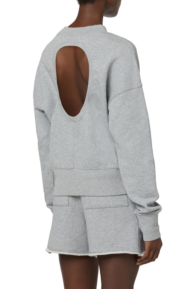 Hudson Jeans Cutout Back Sweatshirt, Alternate, color, 