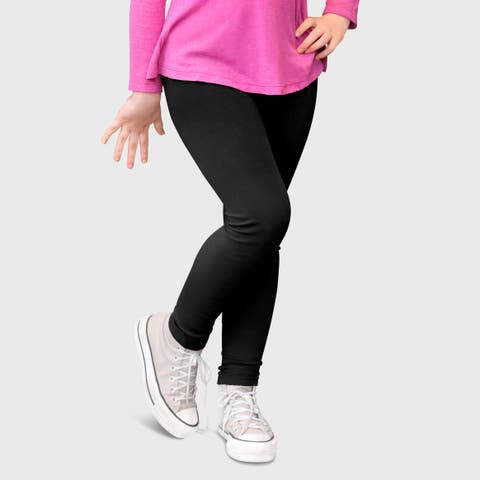 Girls 100% Soft & Breathable Cotton Sensory Friendly Leggings (Toddler, Little Kid & Big Kid)