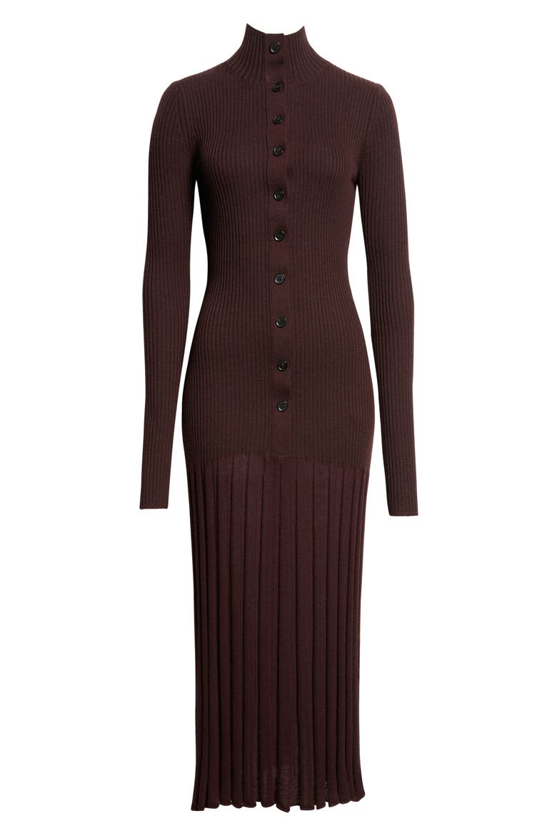 Jada Long Sleeve Sweater Dress, Alternate, color, BURGUNDY