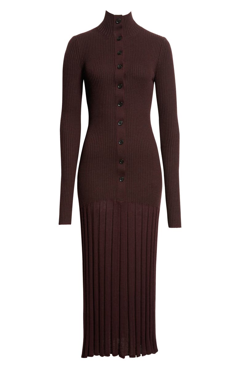 Proenza Schouler Jada Long Sleeve Sweater Dress, Alternate, color, Burgundy