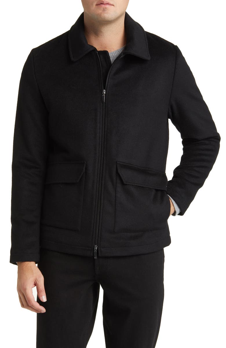 Robert Barakett Anakin Wool Blend Jacket, Alternate, color, Black