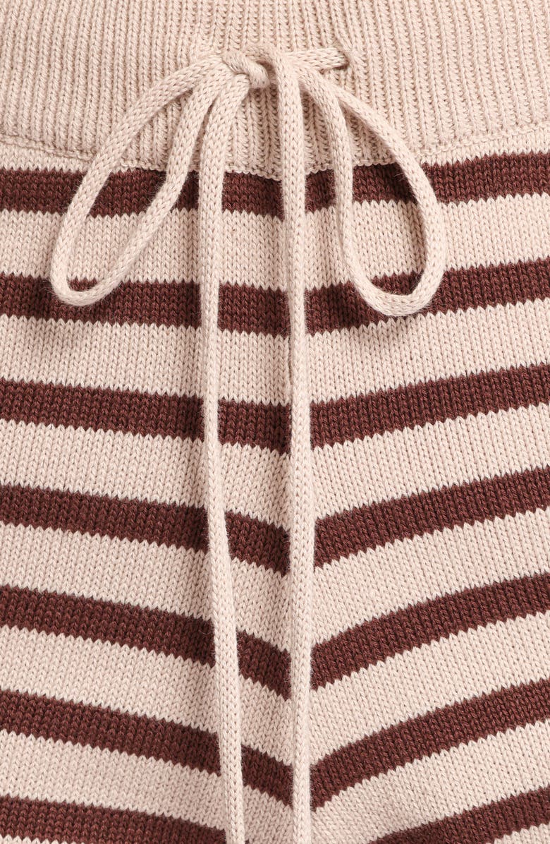 Petal & Pup Ilona Stripe Knit Tank & Shorts Set, Alternate, color, Brown/Cream