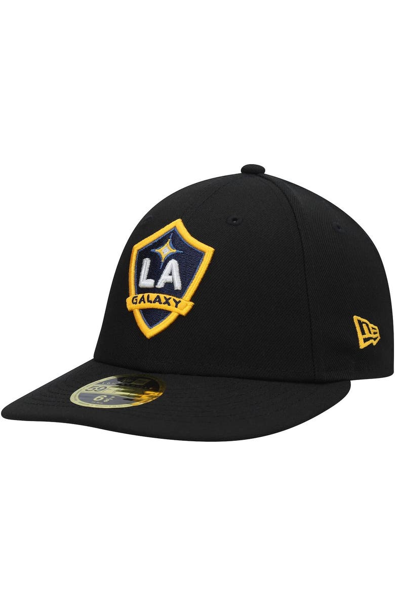 New Era Men's New Era Black LA Galaxy Primary Logo Low Profile 59FIFTY Fitted Hat, Main, color, 