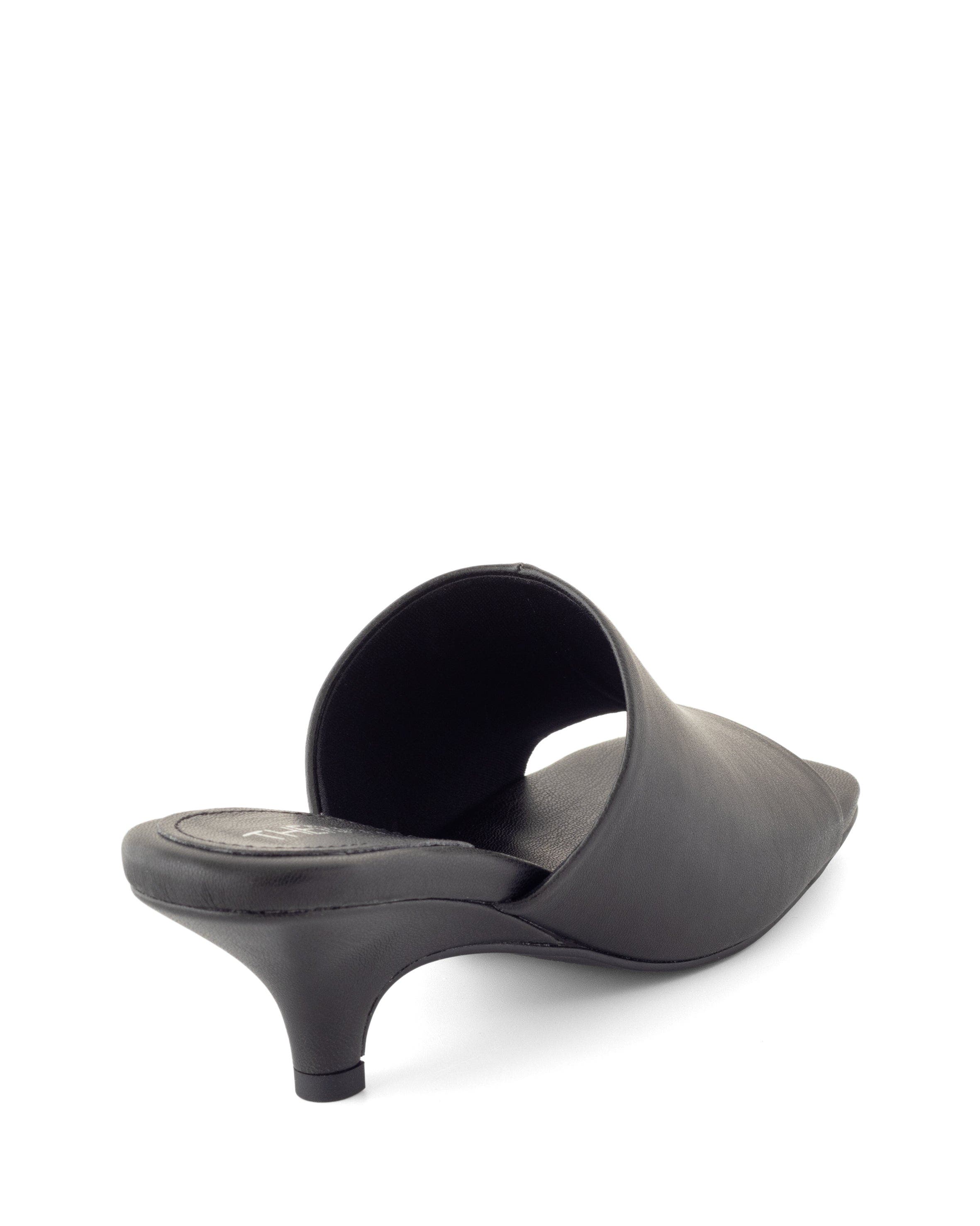 Therapy Australia Nassau Square Toe Low Kitten Heel, Alternate, color, Black Pu