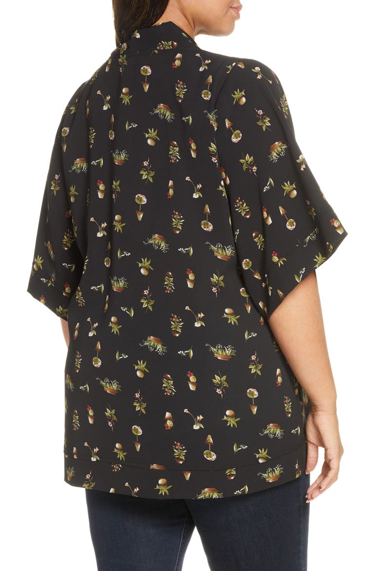 Bali Breeze Tunic, Alternate, color, POTTED PLANT PRINT