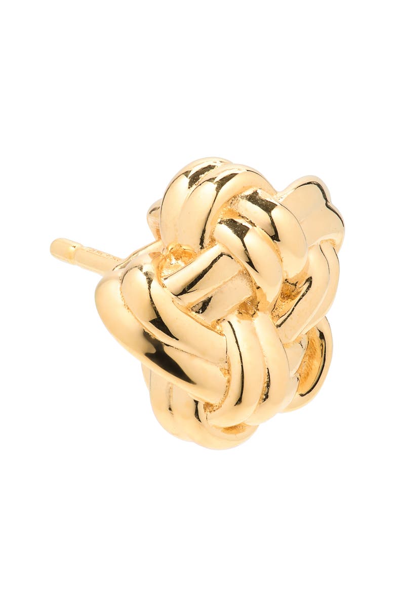 Bottega Veneta Knotted Stud Earrings, Alternate, color, 8120 Yellow Gold