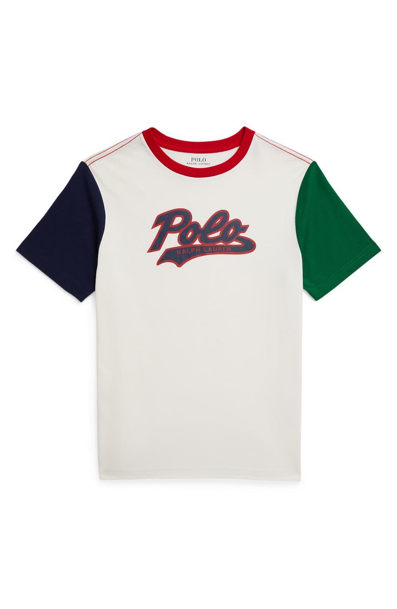 Polo Ralph Lauren Kids' Cotton Graphic T-Shirt, Main, color, Nevis Multi