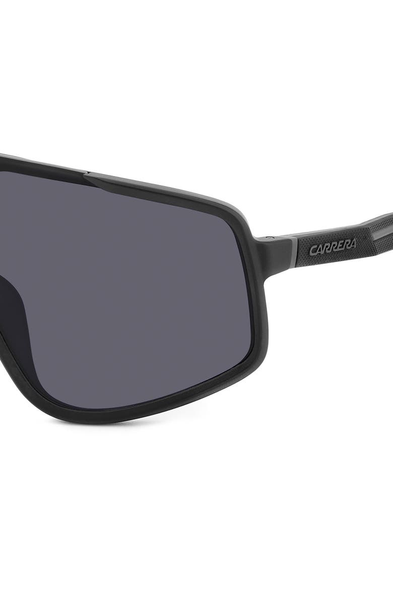 Carrera Eyewear 99mm Shield Sunglasses, Alternate, color, Matte Black