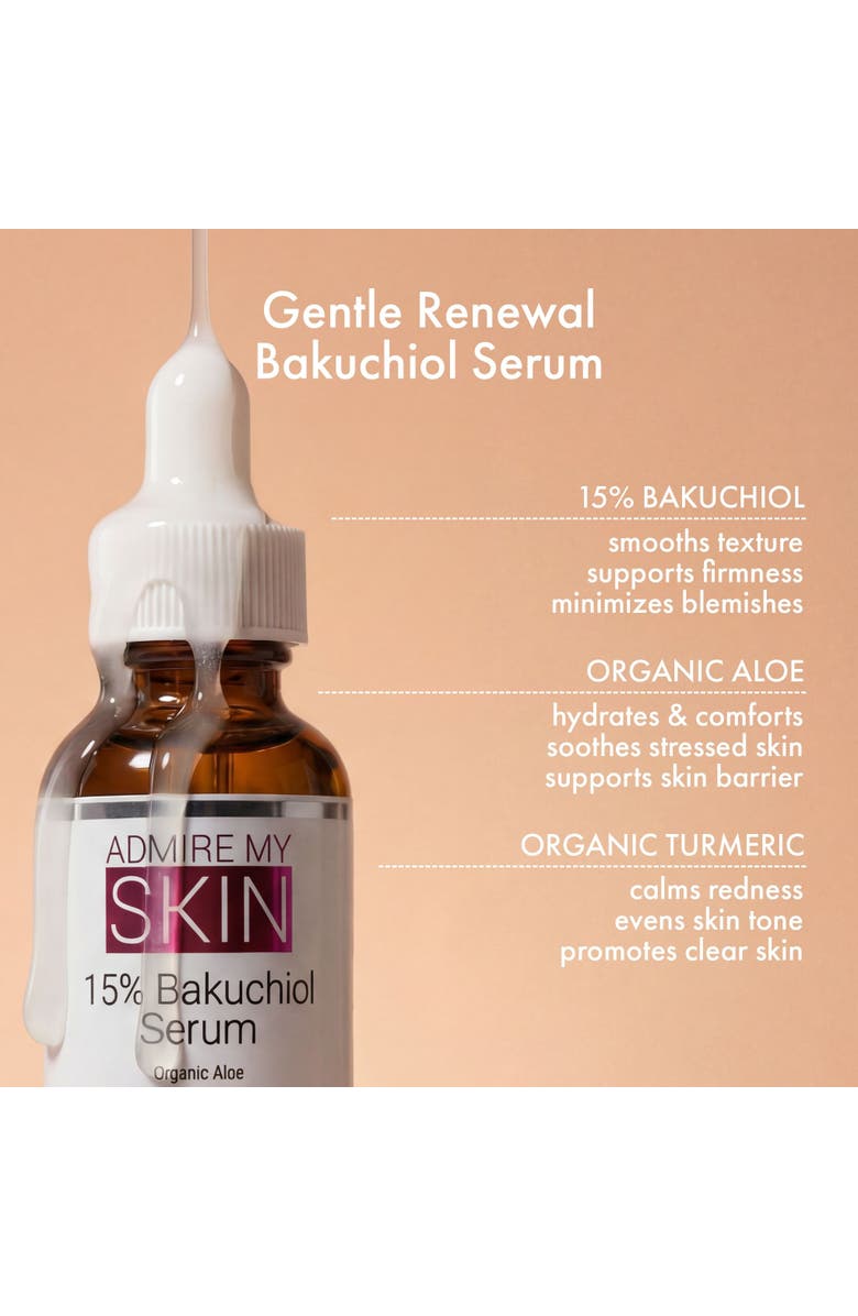 Admire My Skin 15% Bakuchiol Serum Natural Retinol Alternative, Alternate, color, Clear