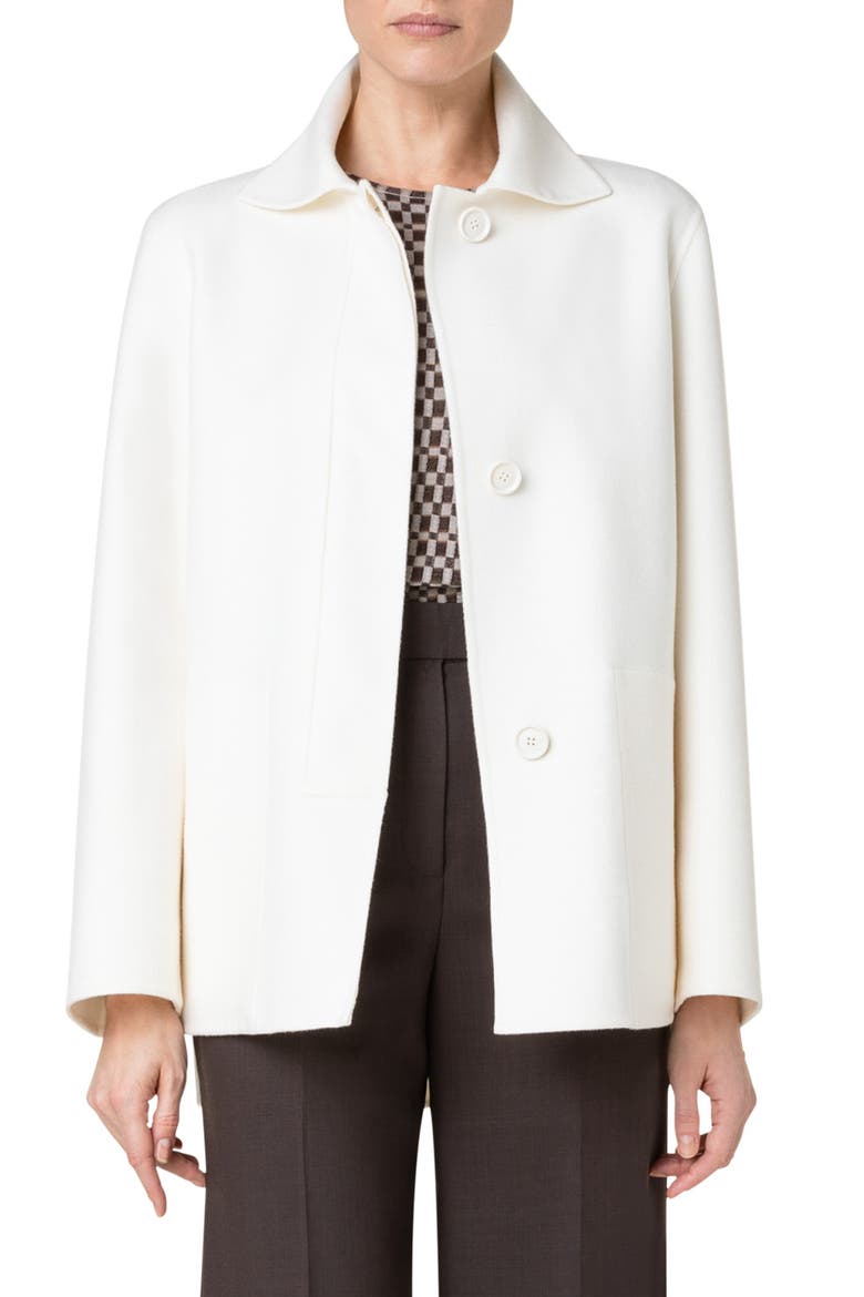 Laars Double Face Cashmere Jacket, Main, color, 011-ECRU
