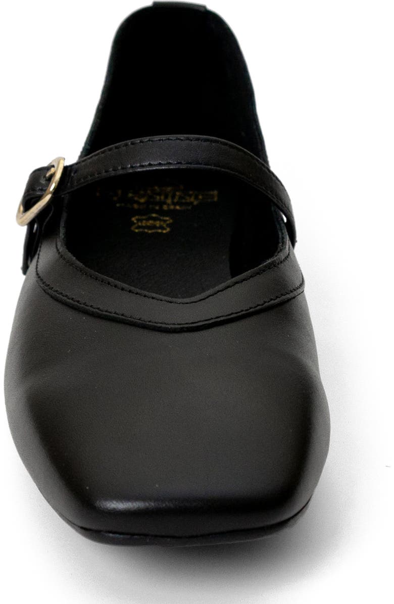 Menina Step Greta Leather Mary Jane Flat, Alternate, color, Black