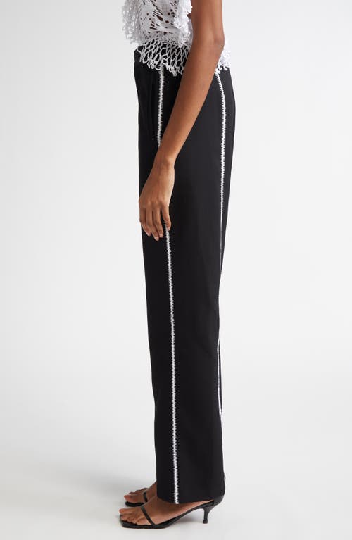 Diotima Thirds Plaid Straight Leg Trousers In Black