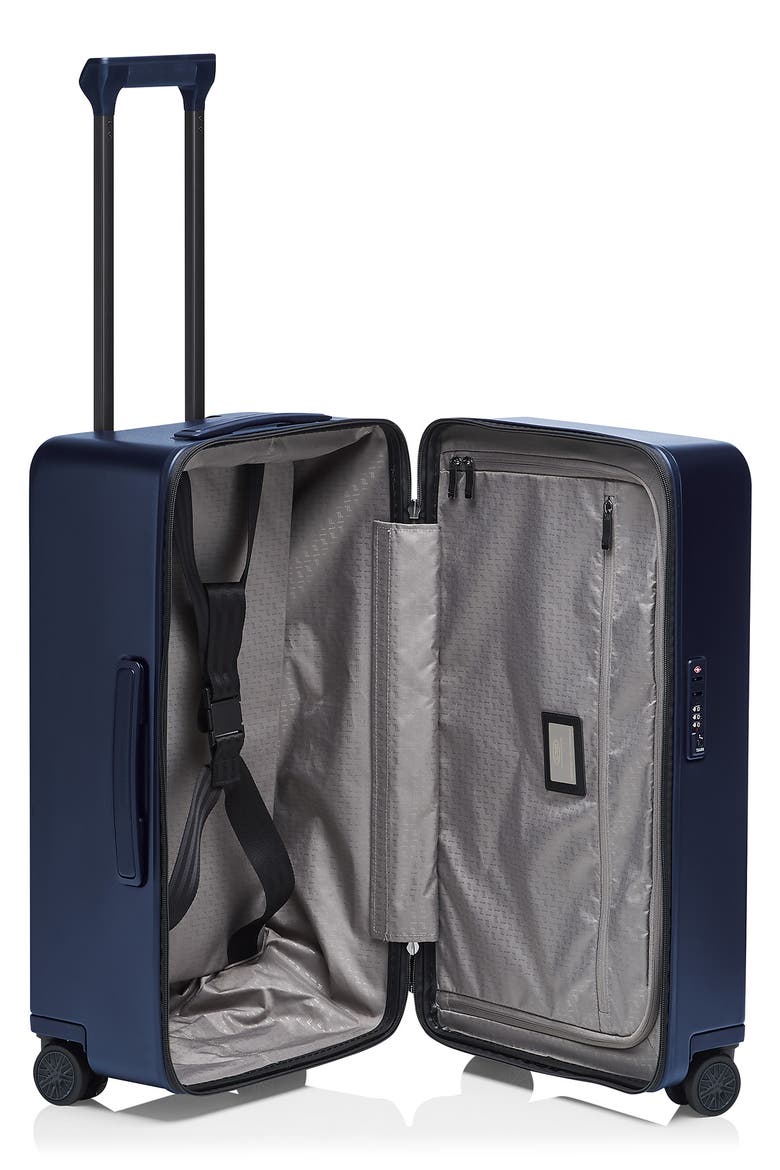 Roadster Trunk 26-Inch Spinner Suitcase, Alternate, color, MATTE BLUE