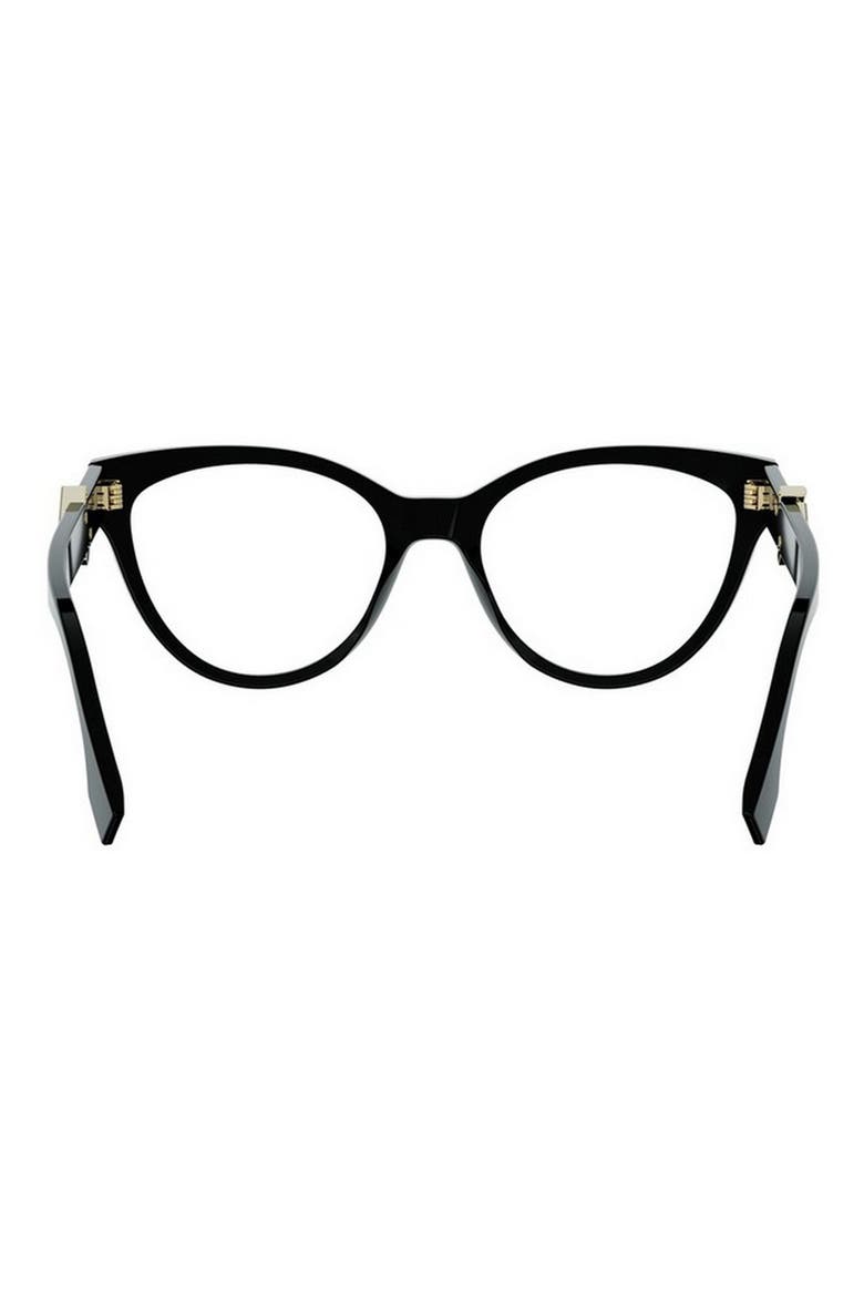 FF Diamonds 54mm Cat Eye Optical Glasses, Alternate, color, SHINY BLACK
