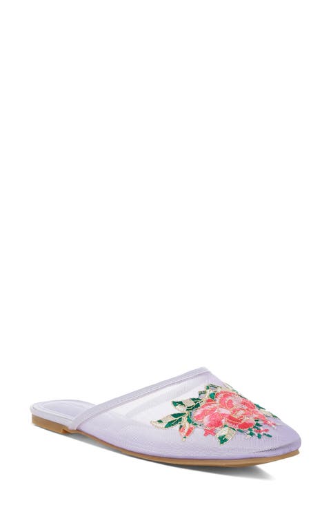 Shara Embroidered Mesh Mule (Women)