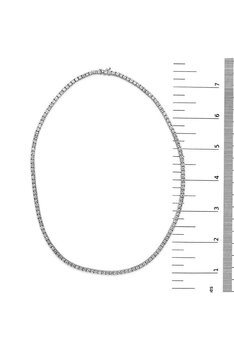 14K White Gold 10 3/4 Cttw Lab Grown Diamond Tennis Necklace, Alternate, color, White