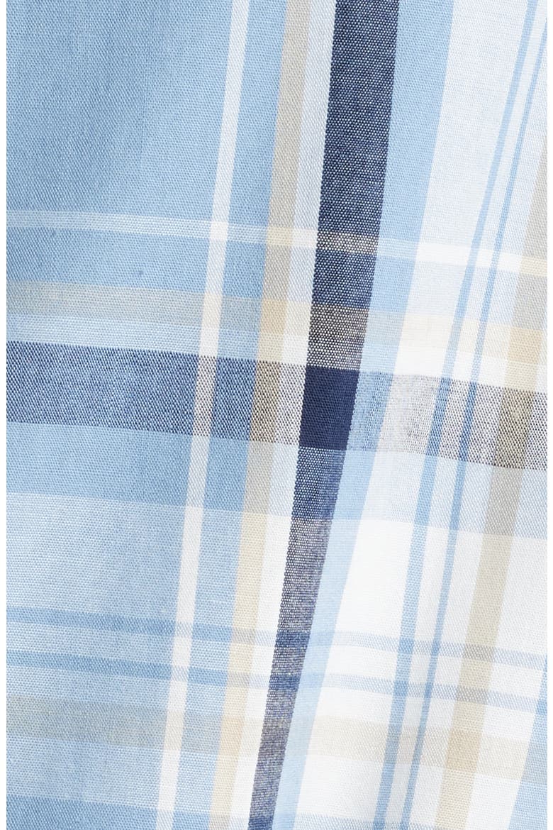 Plaid Cotton Oxford Cloth Robe, Alternate, color, CHAMBRAY