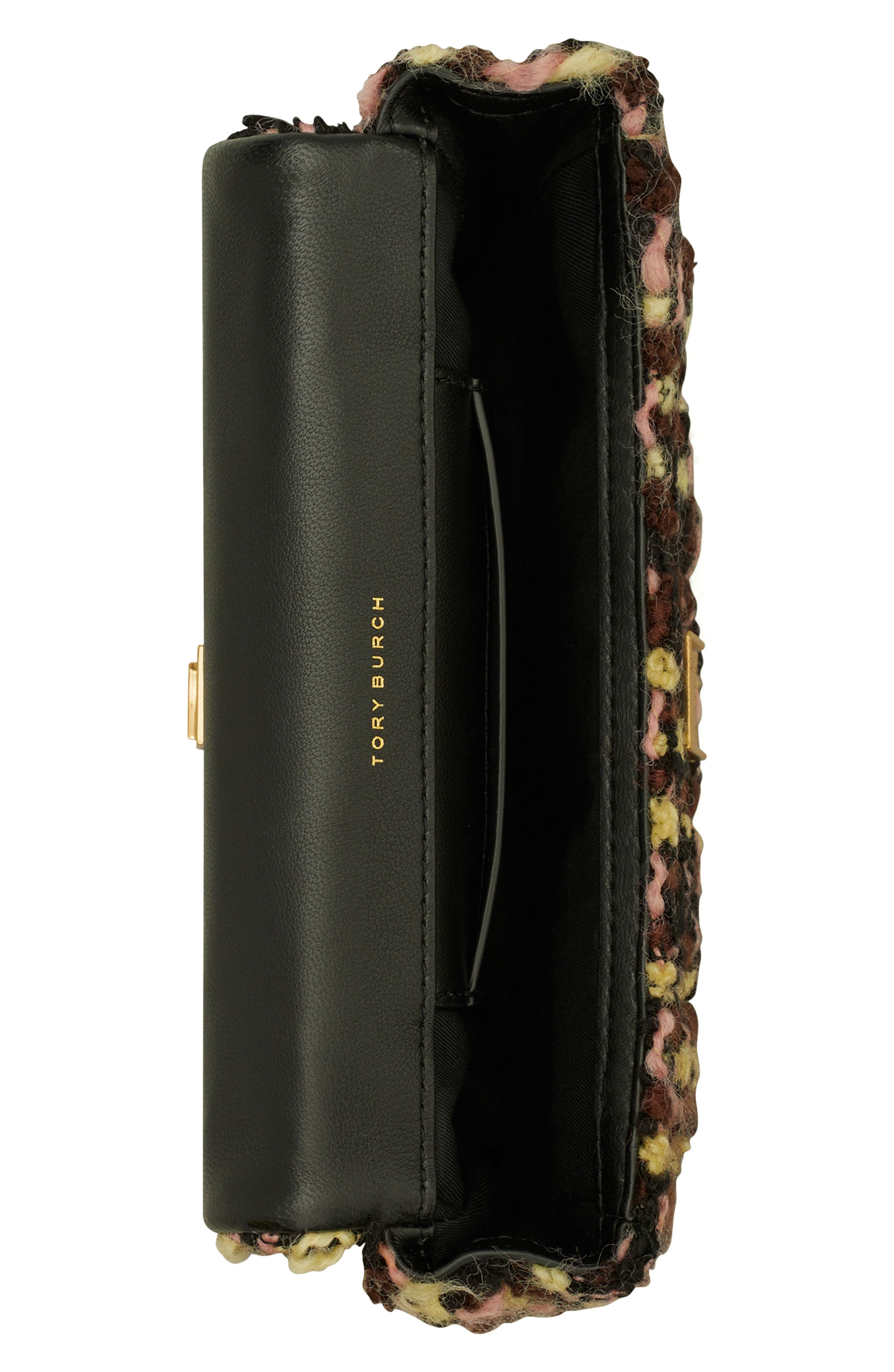 Tory Burch Mini Kira Tweed Shoulder Bag, Alternate, color, 