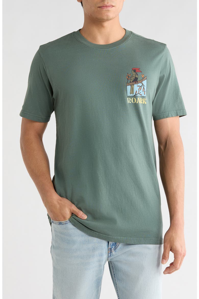 Enjoy Cotton Graphic T-Shirt, Main, color, SLATE GREEN
