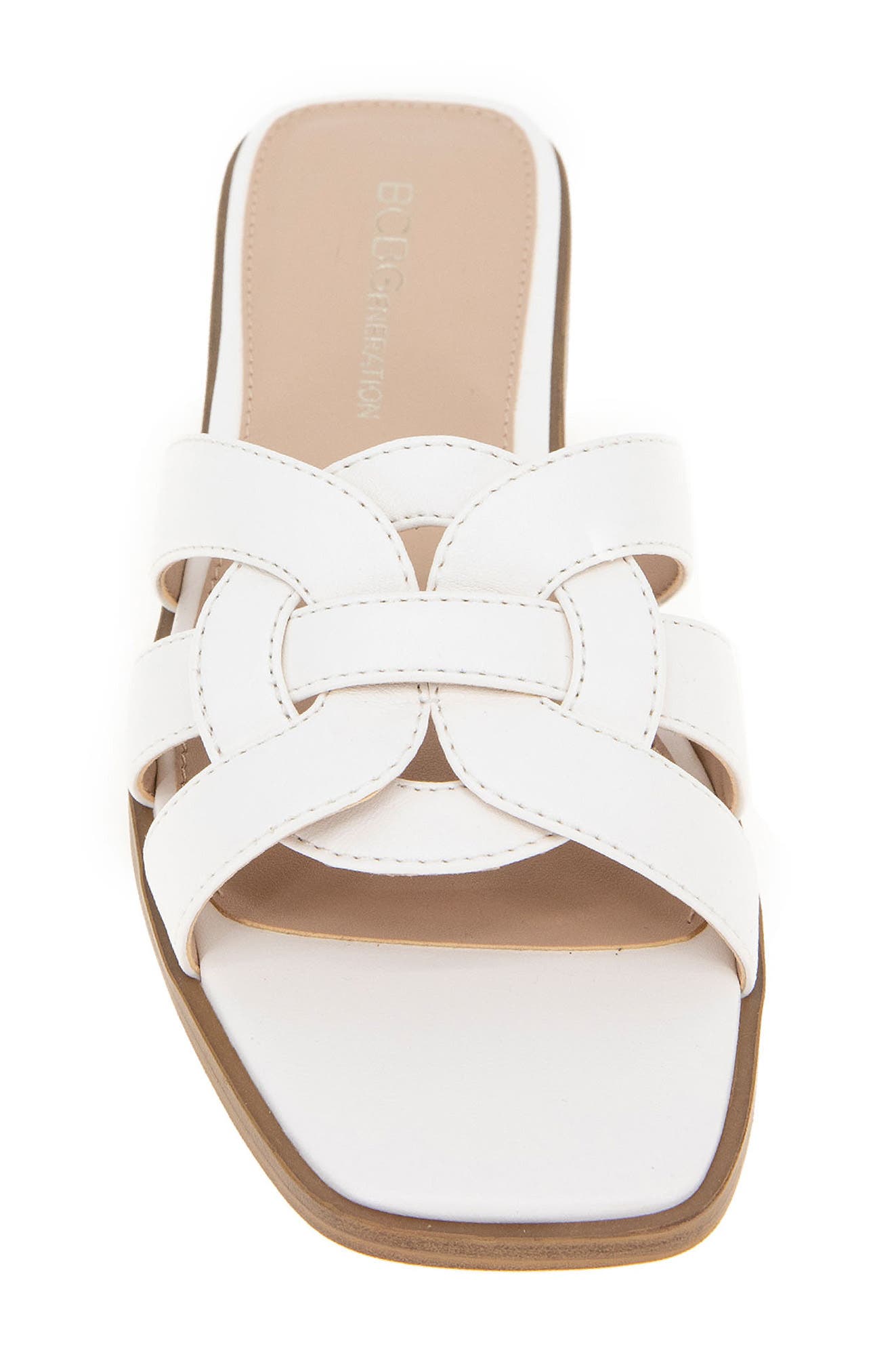 Meltem Square Toe Slide Sandal, Alternate, color, CLOUD DANCER