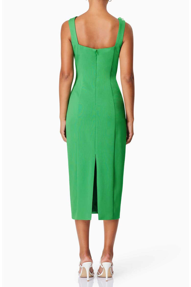 Valeria Floral Appliqué Cocktail Sheath Dress, Alternate, color, GREEN