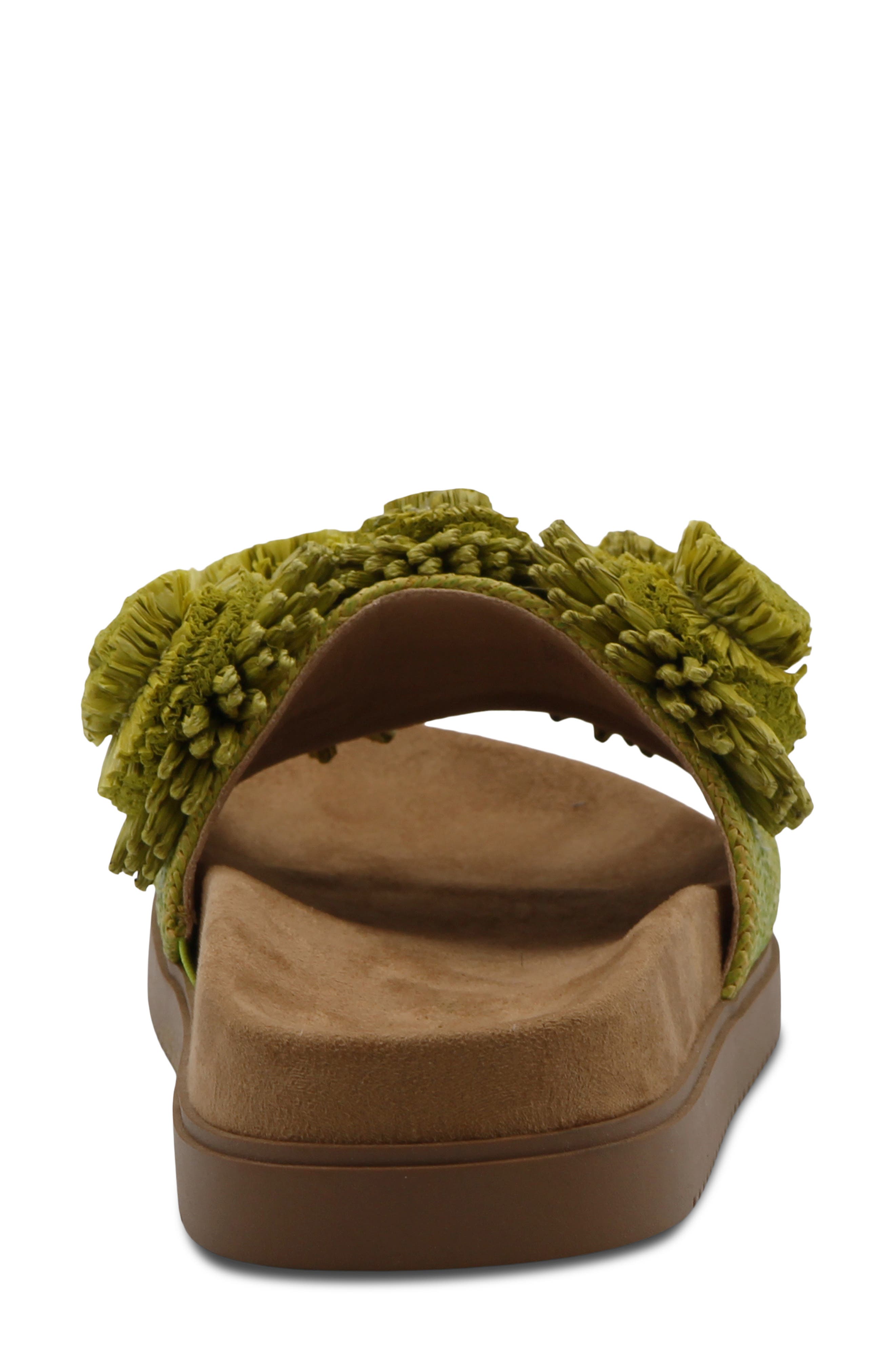 Palms Platform Slide Sandal, Alternate, color, GREEN