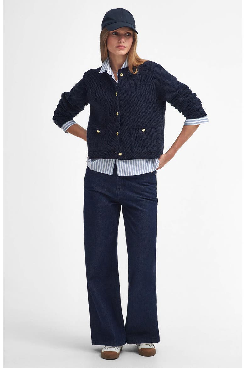 Celeste Wool Blend Cardigan, Alternate, color, NAVY BLUE