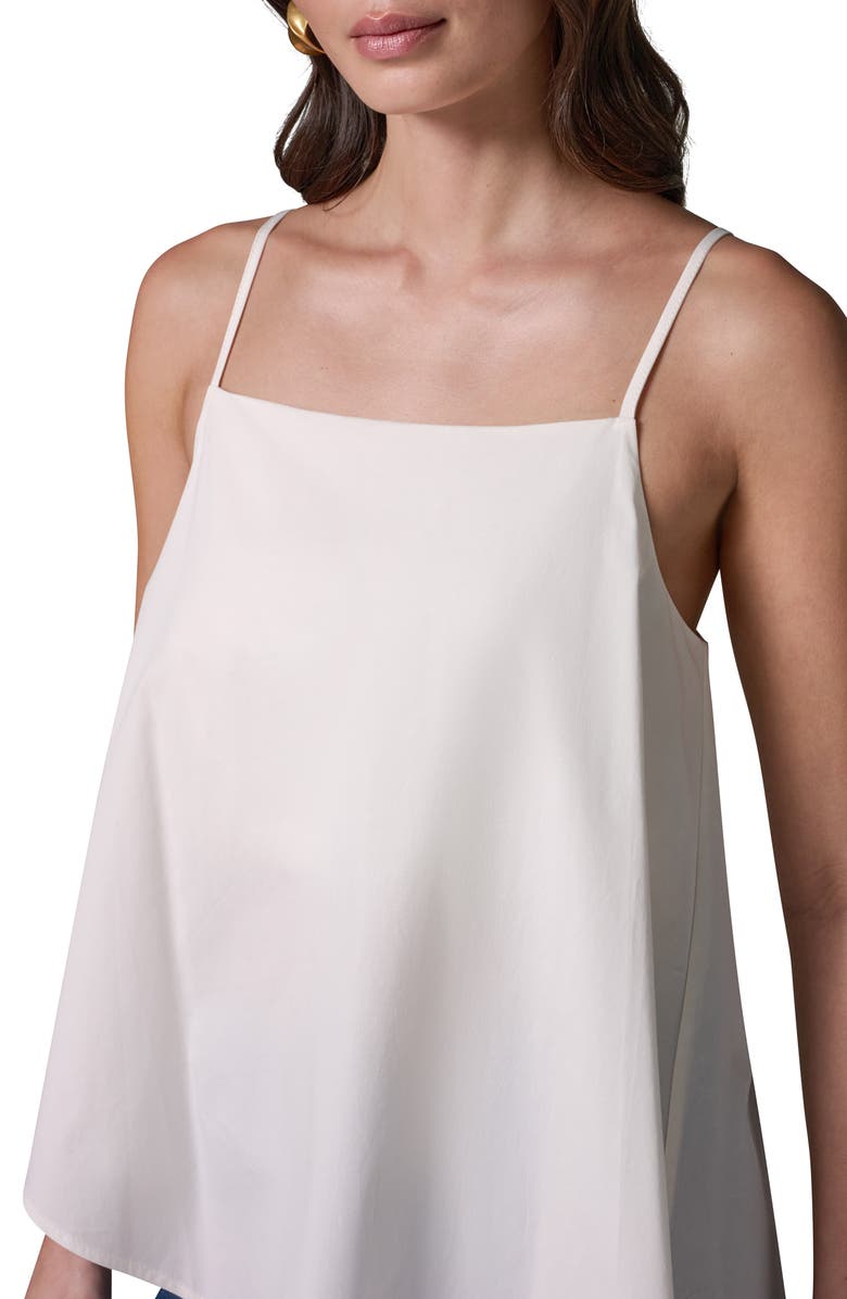 Donna Karan New York Asymmetric Stretch Poplin Top, Alternate, color, Cream