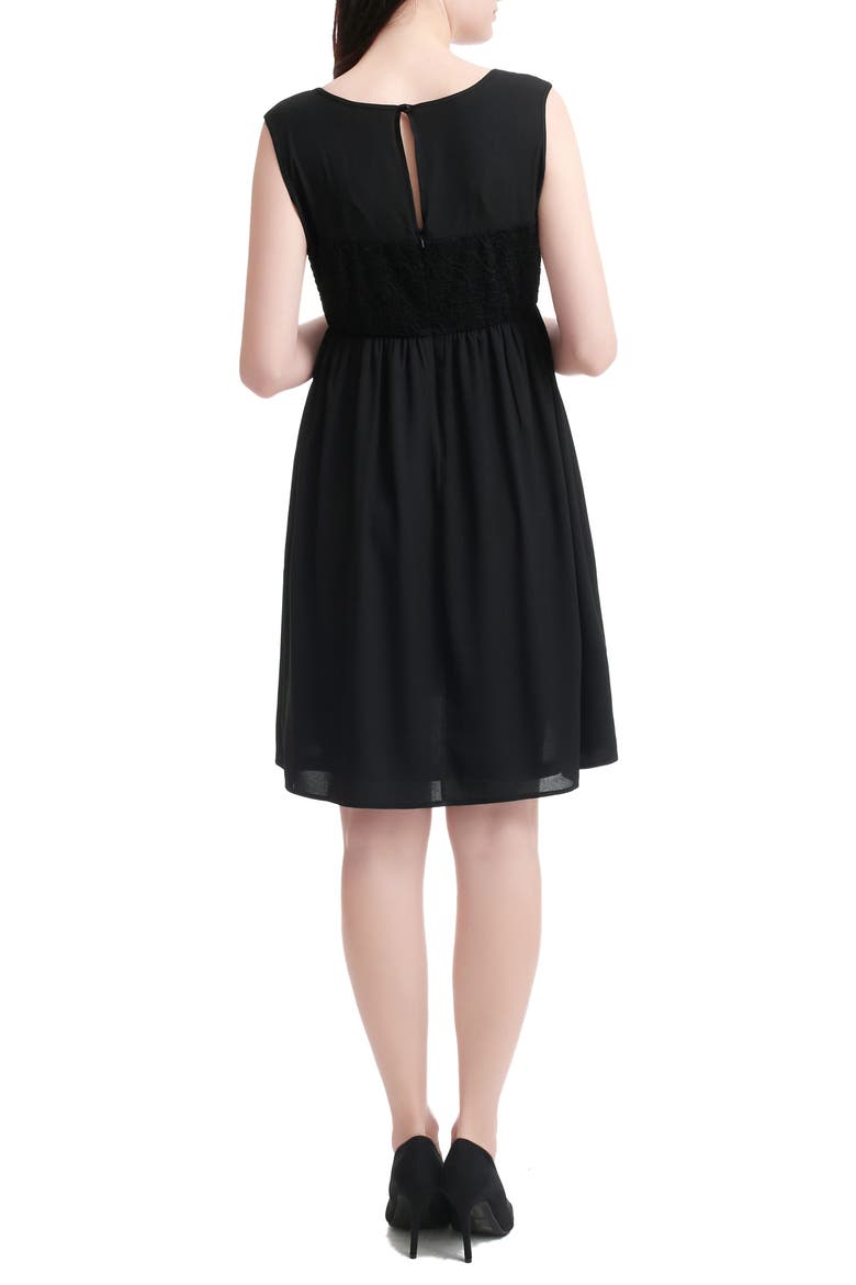 Sade Lace & Mesh Maternity Dress, Alternate, color, BLACK