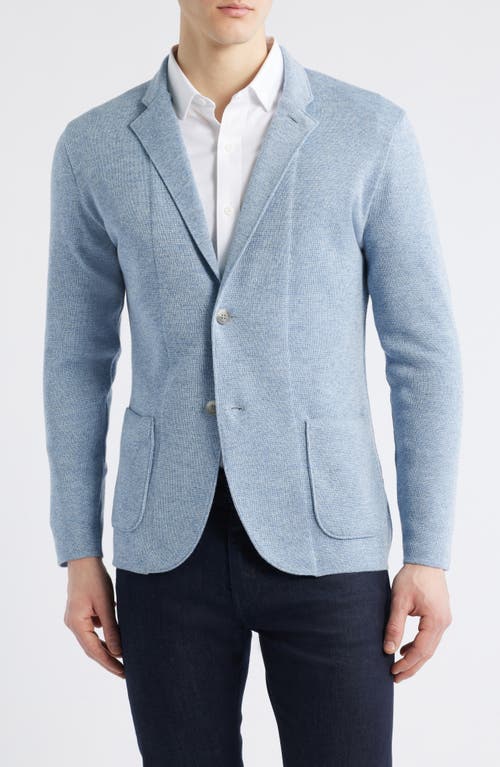 Emanuel Berg Premium Merino Wool Swacket Sport Coat In Bright Blue