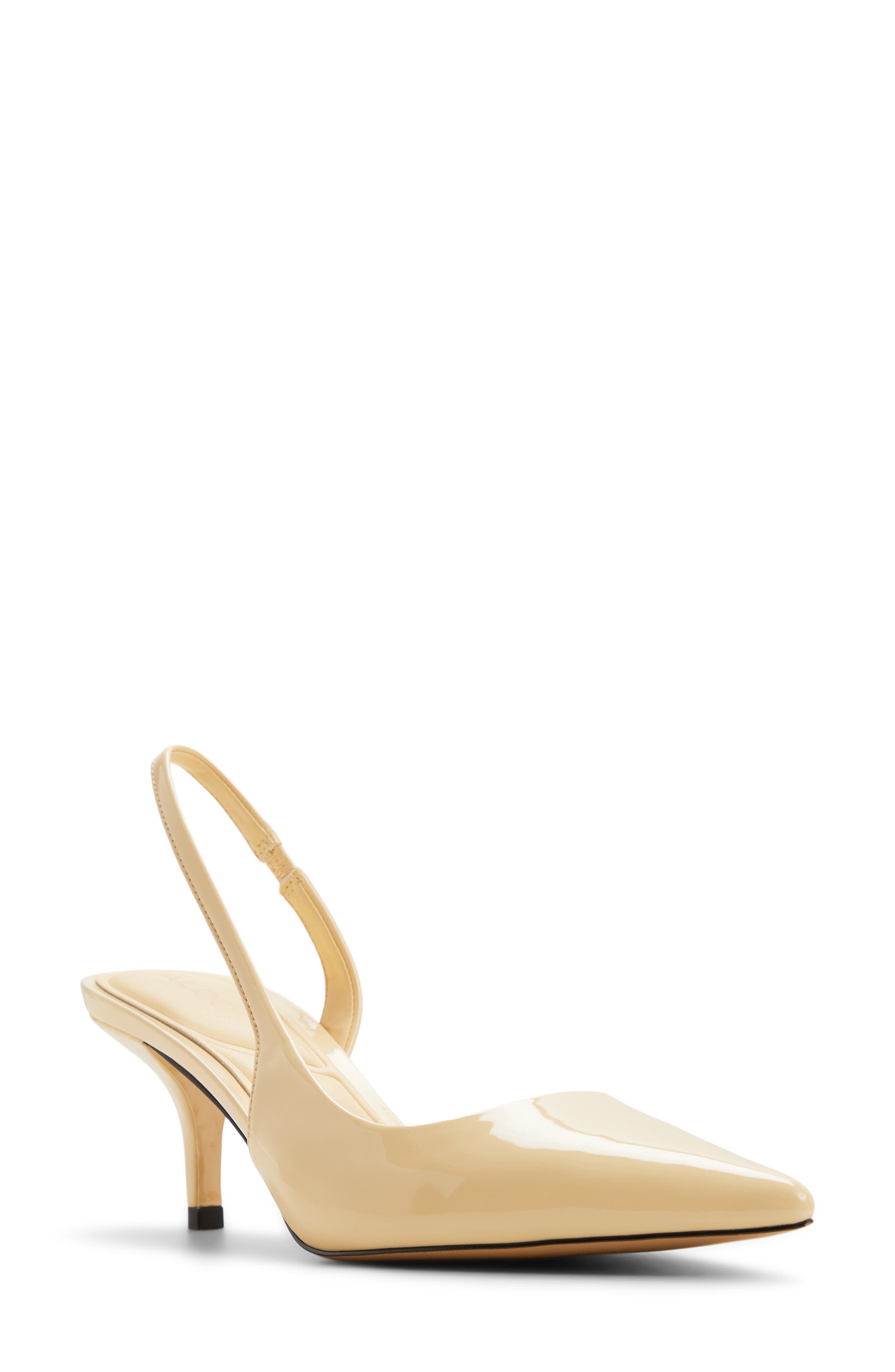 Stessy Low Slingback Half d'Orsay Pointed Toe Pump, Main, color, LIGHT YELLOW