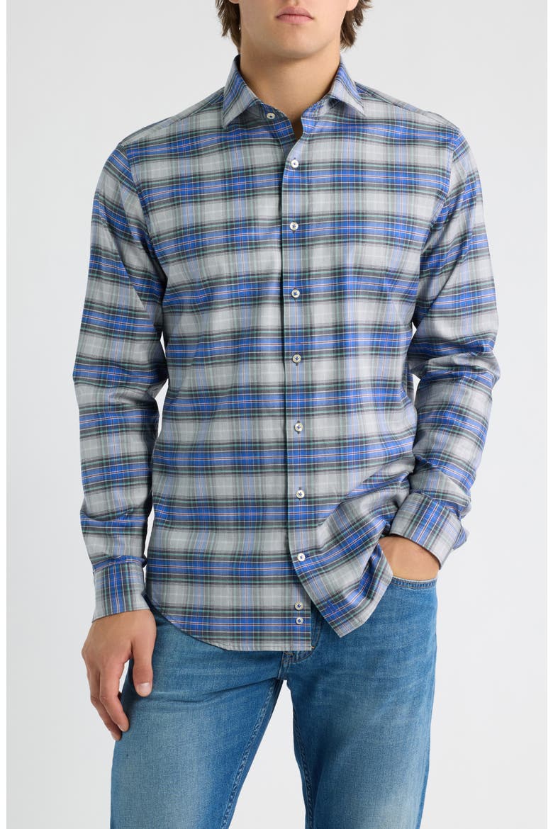 Grove Plaid Long Sleeve Button Front Shirt, Main, color, SOUND SIDE