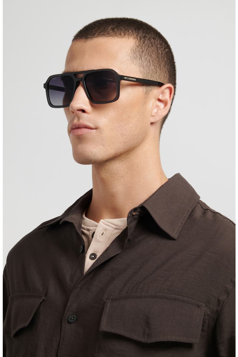 56mm Sunglasses, Alternate, color, GREY/ DARK GREY