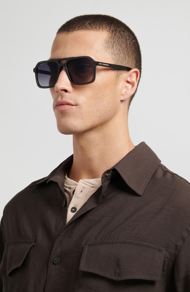 BOSS 56mm Sunglasses, Alternate, color, Grey/ Dark Grey