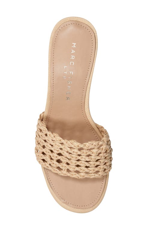 Marc Fisher Ltd Woven Block-heel Mule Sandals In Brown